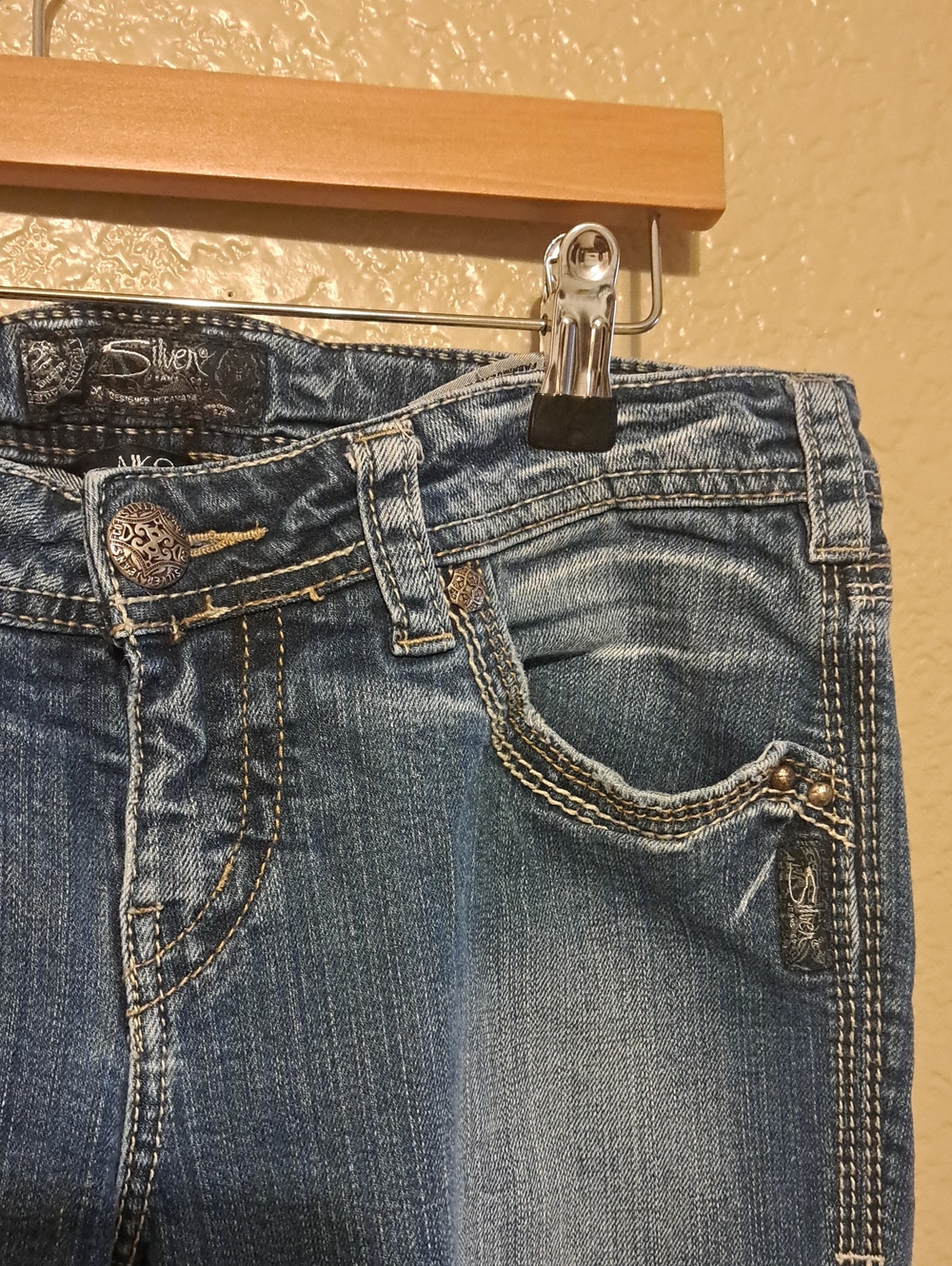 Size 29 Women's Silver Classic Women's Blue Denim Jeans - Picture 3 of 10